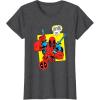 imageMarvel Comics Deadpool Minimal Face Graphic TShirtDark Heather Grey
