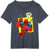 imageMarvel Comics Deadpool Minimal Face Graphic TShirtHeather Blue