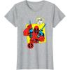 imageMarvel Comics Deadpool Minimal Face Graphic TShirtHeather Grey