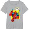 imageMarvel Comics Deadpool Minimal Face Graphic TShirtHeather Grey
