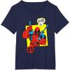 imageMarvel Comics Deadpool Minimal Face Graphic TShirtNavy Blue