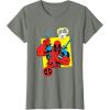 imageMarvel Comics Deadpool Minimal Face Graphic TShirtOlive Heather