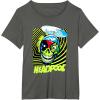 imageMarvel Comics Deadpool Neon Swirl Zombie Skull TShirtAsphalt Grey