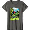 imageMarvel Comics Deadpool Neon Swirl Zombie Skull TShirtAsphalt Grey