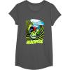 imageMarvel Comics Deadpool Neon Swirl Zombie Skull TShirtAsphalt Grey
