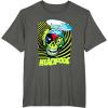 imageMarvel Comics Deadpool Neon Swirl Zombie Skull TShirtAsphalt Grey