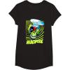 imageMarvel Comics Deadpool Neon Swirl Zombie Skull TShirtBlack