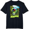imageMarvel Comics Deadpool Neon Swirl Zombie Skull TShirtBlack