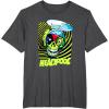 imageMarvel Comics Deadpool Neon Swirl Zombie Skull TShirtDark Heather Grey
