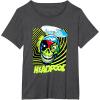imageMarvel Comics Deadpool Neon Swirl Zombie Skull TShirtDark Heather Grey
