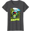 imageMarvel Comics Deadpool Neon Swirl Zombie Skull TShirtDark Heather Grey