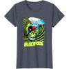 imageMarvel Comics Deadpool Neon Swirl Zombie Skull TShirtHeather Blue