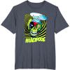 imageMarvel Comics Deadpool Neon Swirl Zombie Skull TShirtHeather Blue