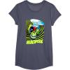 imageMarvel Comics Deadpool Neon Swirl Zombie Skull TShirtHeather Blue