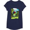 imageMarvel Comics Deadpool Neon Swirl Zombie Skull TShirtNavy Blue