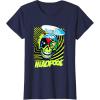 imageMarvel Comics Deadpool Neon Swirl Zombie Skull TShirtNavy Blue