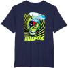 imageMarvel Comics Deadpool Neon Swirl Zombie Skull TShirtNavy Blue
