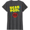 imageMarvel Comics Deadpool Retro Comic Panel Pose TShirtDark Heather Grey
