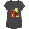 imageMarvel Comics Deadpool Retro Comic Panel Pose TShirtDark Heather Grey