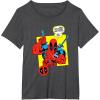 imageMarvel Comics Deadpool Retro Comic Panel Pose TShirtDark Heather Grey
