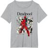 imageMarvel Comics Deadpool Retro Comic Shout TShirtHeather Grey