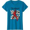 imageMarvel Comics Deadpool Retro Comic Shout TShirtSapphire Blue