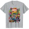 imageMarvel Comics Retro Classic Avengers Heroes Group Shot TShirtHeather Grey