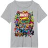 imageMarvel Comics Retro Classic Avengers Heroes Group Shot TShirtHeather Grey