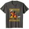 imageMarvel Cosmic Invasion Game Wolverine Retro Pixel Graphics TShirtAsphalt Grey