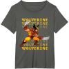 imageMarvel Cosmic Invasion Game Wolverine Retro Pixel Graphics TShirtAsphalt Grey