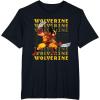 imageMarvel Cosmic Invasion Game Wolverine Retro Pixel Graphics TShirtBlack