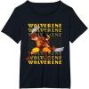 imageMarvel Cosmic Invasion Game Wolverine Retro Pixel Graphics TShirtBlack