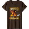 imageMarvel Cosmic Invasion Game Wolverine Retro Pixel Graphics TShirtBrown