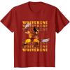 imageMarvel Cosmic Invasion Game Wolverine Retro Pixel Graphics TShirtCranberry Red