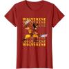 imageMarvel Cosmic Invasion Game Wolverine Retro Pixel Graphics TShirtCranberry Red