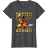 imageMarvel Cosmic Invasion Game Wolverine Retro Pixel Graphics TShirtDark Heather Grey