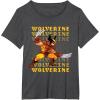 imageMarvel Cosmic Invasion Game Wolverine Retro Pixel Graphics TShirtDark Heather Grey