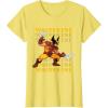 imageMarvel Cosmic Invasion Game Wolverine Retro Pixel Graphics TShirtLemon Yellow
