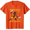 imageMarvel Cosmic Invasion Game Wolverine Retro Pixel Graphics TShirtOrange