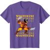 imageMarvel Cosmic Invasion Game Wolverine Retro Pixel Graphics TShirtPurple Heather