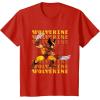 imageMarvel Cosmic Invasion Game Wolverine Retro Pixel Graphics TShirtRed