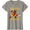 imageMarvel Cosmic Invasion Game Wolverine Retro Pixel Graphics TShirtSlate Grey