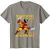 imageMarvel Cosmic Invasion Game Wolverine Retro Pixel Graphics TShirtSlate Grey