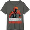 imageMarvel Deadpool SSHHHH No One Cares Whisper TShirtAsphalt Grey