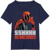 imageMarvel Deadpool SSHHHH No One Cares Whisper TShirtNavy Blue