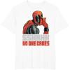 imageMarvel Deadpool SSHHHH No One Cares Whisper TShirtWhite