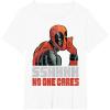 imageMarvel Deadpool SSHHHH No One Cares Whisper TShirtWhite