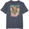 imageMarvel Guardians Of The Galaxy Groot Floral Dance Poster TShirtHeather Blue