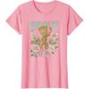 imageMarvel Guardians Of The Galaxy Groot Floral Dance Poster TShirtPink