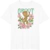 imageMarvel Guardians Of The Galaxy Groot Floral Dance Poster TShirtWhite
